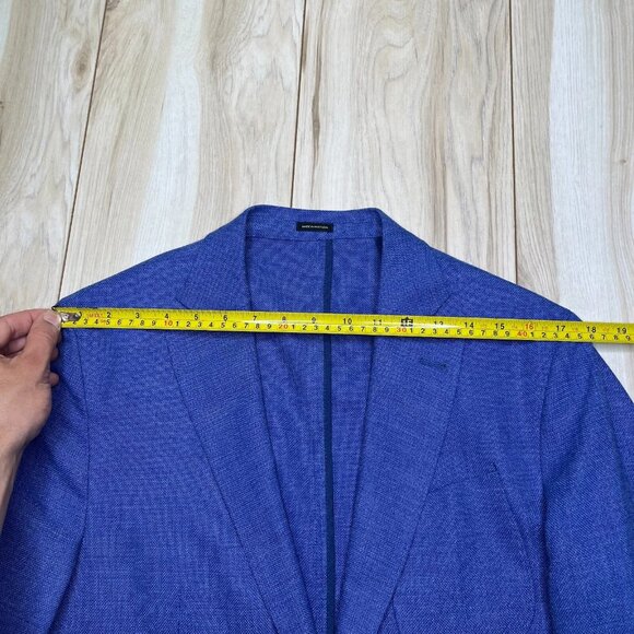 Mossimo Dutti Mens Blue Long Sleeve Two Button Style Pant Suit Blazer Size 40 - Picture 15 of 15